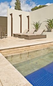 Tumbled Walnut Travertine Pool Area Natural Stone CDK Stone