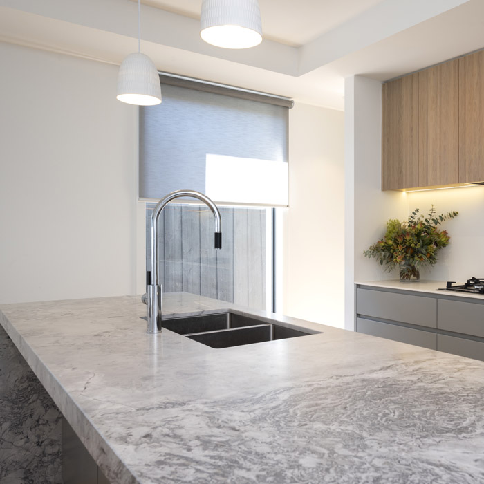 Superwhite Dolomite CDK Stone Kitchen Grey Benchtop